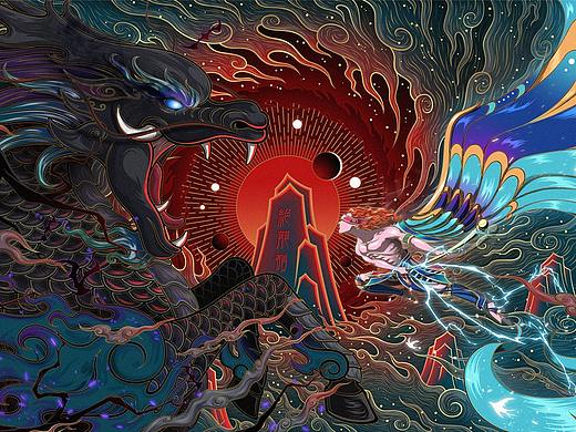 将星游戏本视觉设计大赛-雷震子vs墨麒麟
