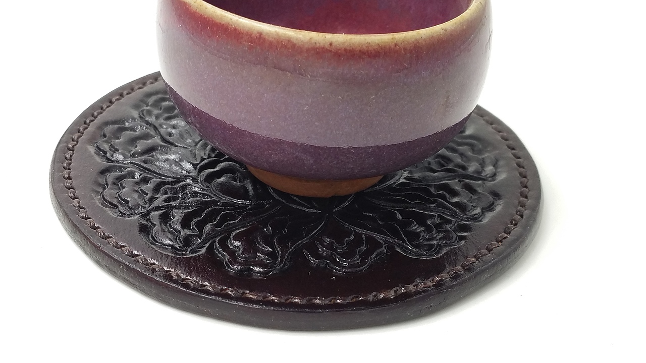 moli皮具手工杯垫