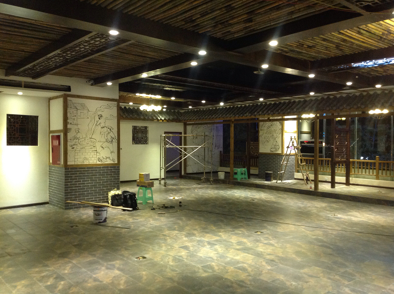 火锅店墙绘,餐饮墙绘,串串店墙绘,成都墙绘