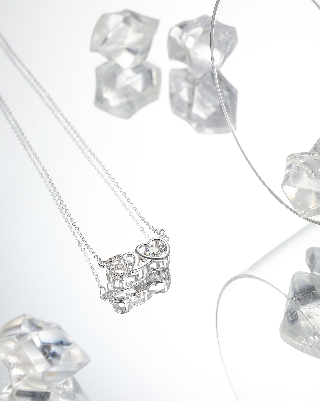 【珠宝拍摄】高端渐变白风格 饰品首饰拍摄