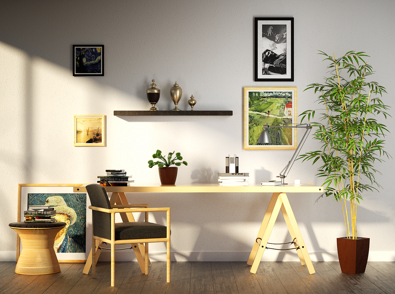 C4D+OC渲染练习丨室内一角（图ZMjU0MzExMDY4） - 其他空间 - 站酷设计师Jackson97原创素材 - 站酷ZCOOL