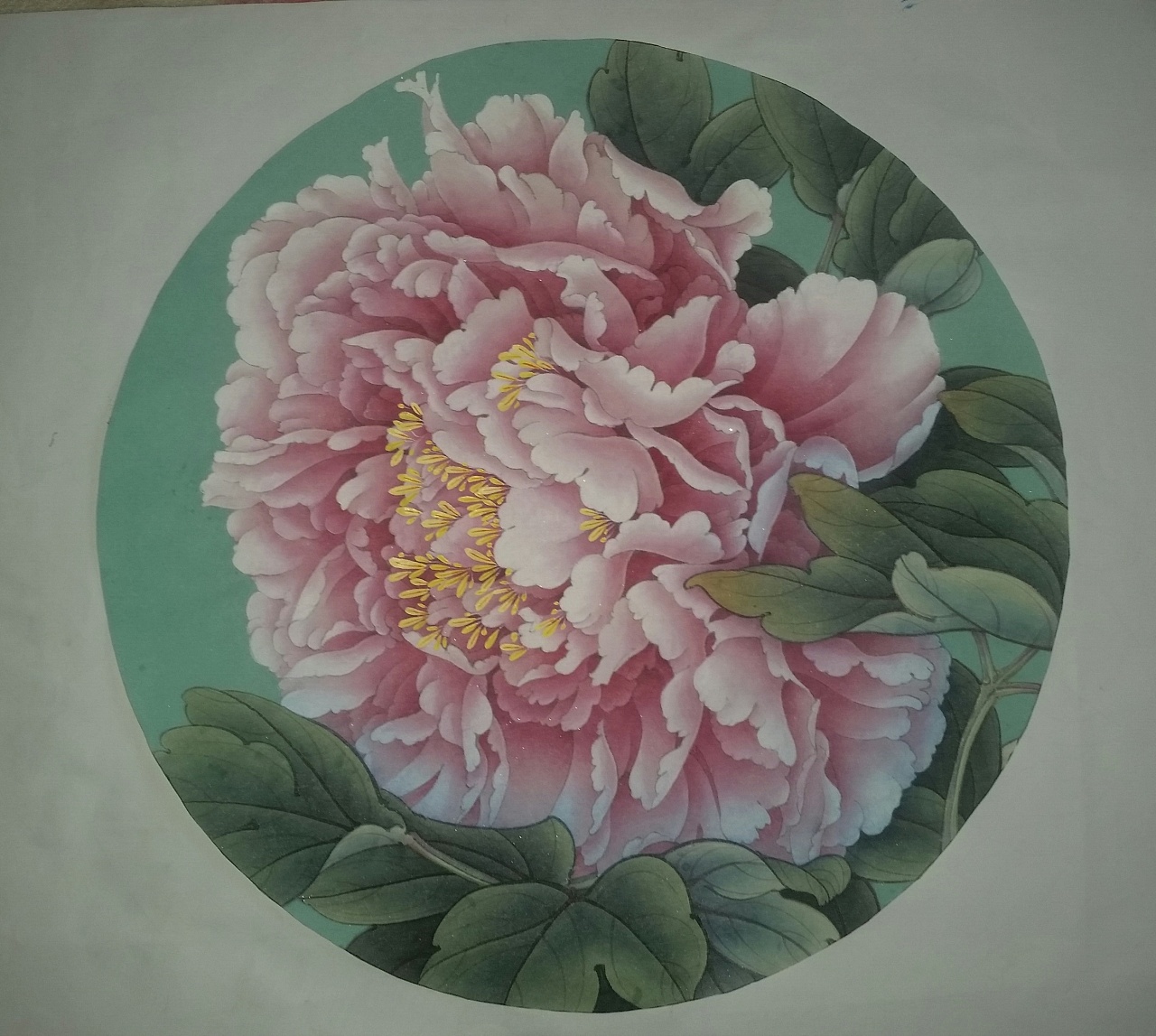 2年前 22 2 0 天津  |  艺术工作者 国画工笔牡丹团扇 原创  -  纯