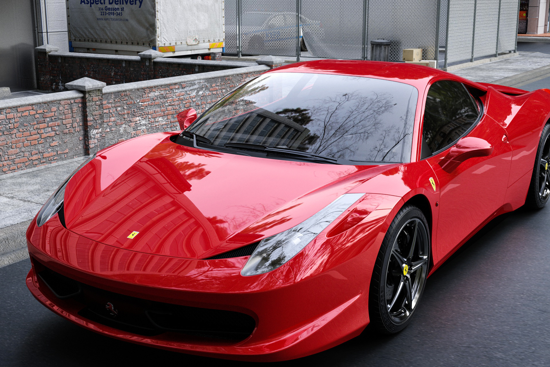 法拉利458建模渲染