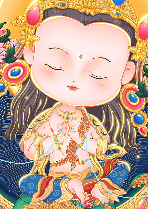 祈愿文殊菩萨赐予无上的般若智慧圆满如意,平安吉祥!