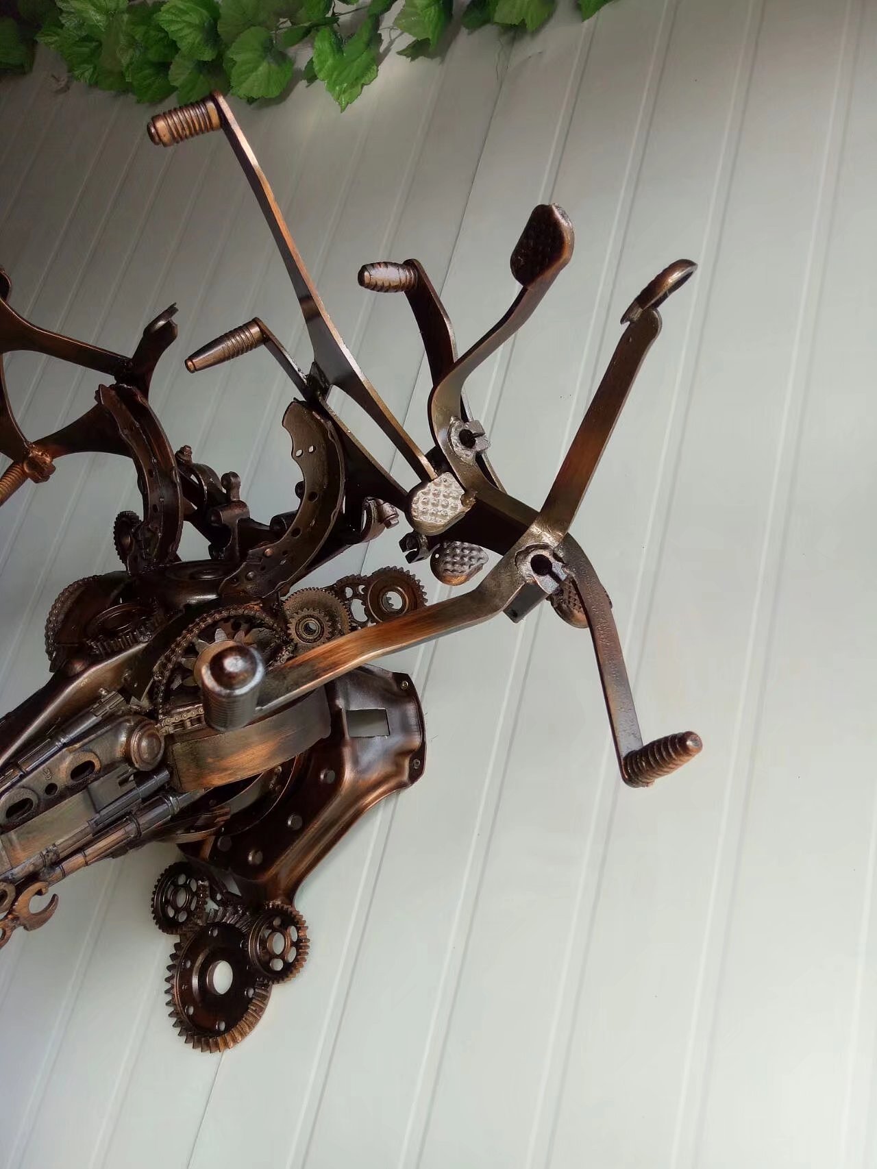 鹿头 铁艺雕塑重金属朋克风