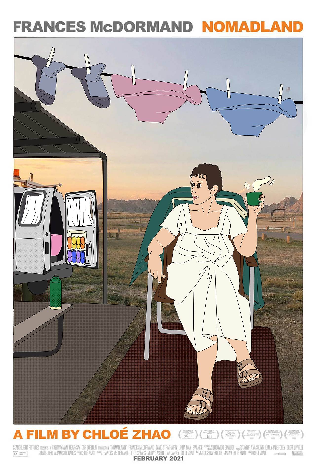 《无依之地》这个个电影上网找了半天了没发现片源,所以不敢大谈感想,但是最后用两种手法呈现出来的效果我还是很喜欢的~