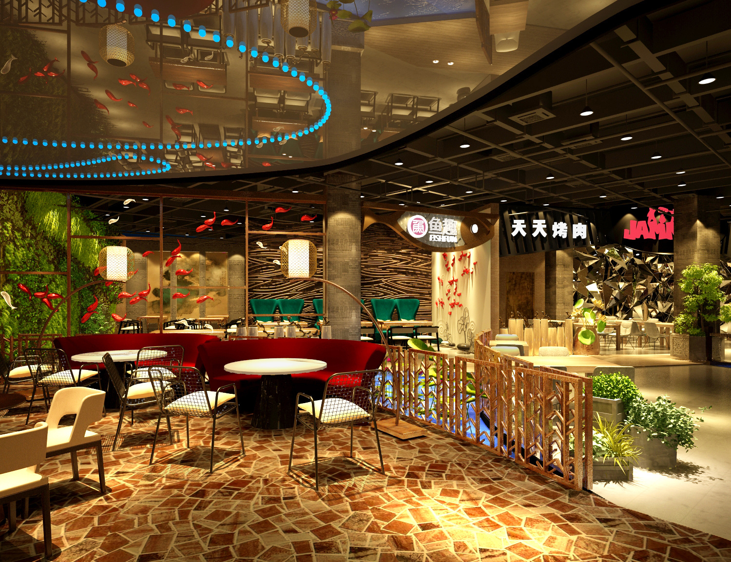 安徽蒙城大品味美食广场|空间|家装设计|北京岩屿设计 - 原创作品