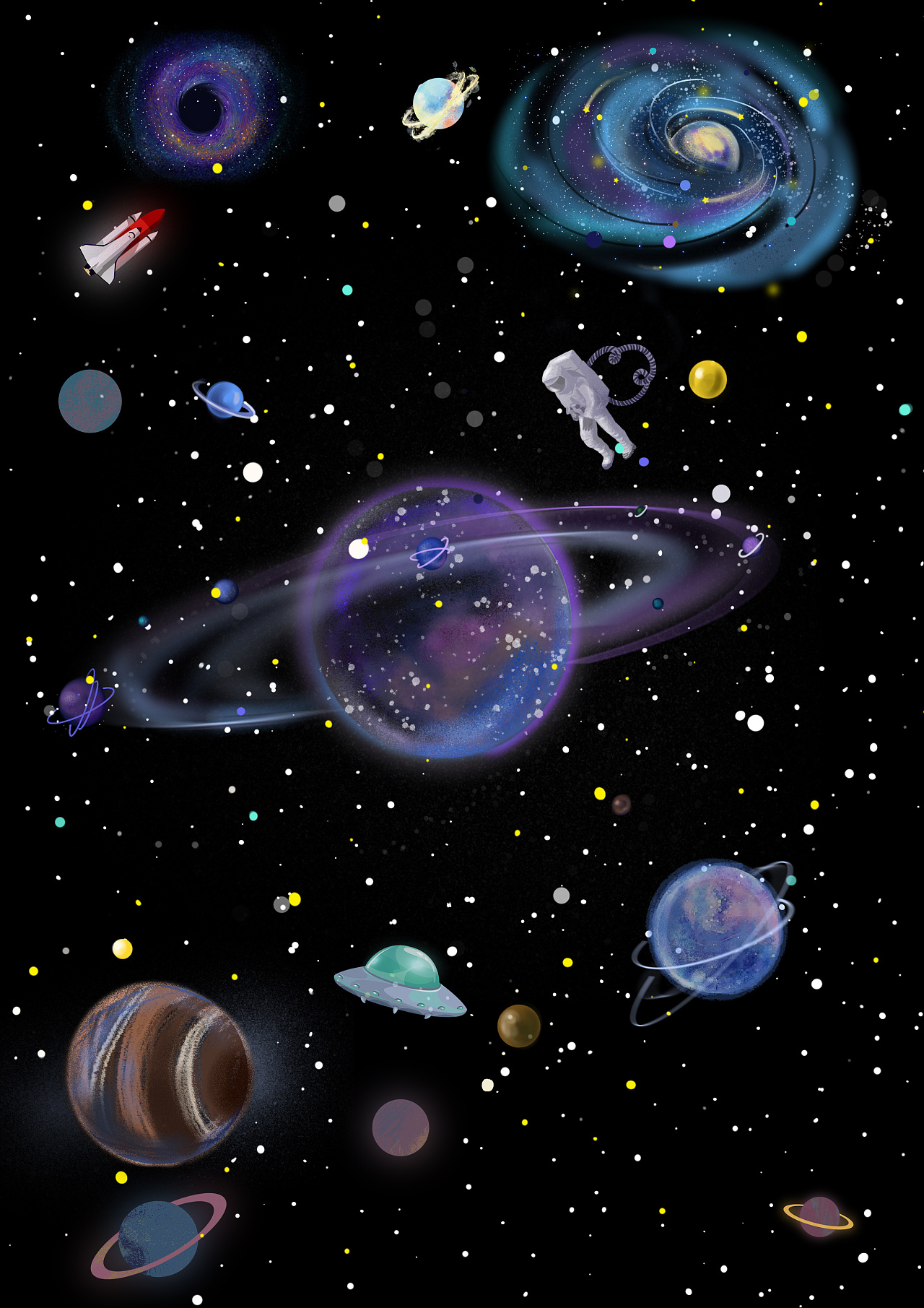 夜空星球宇航员