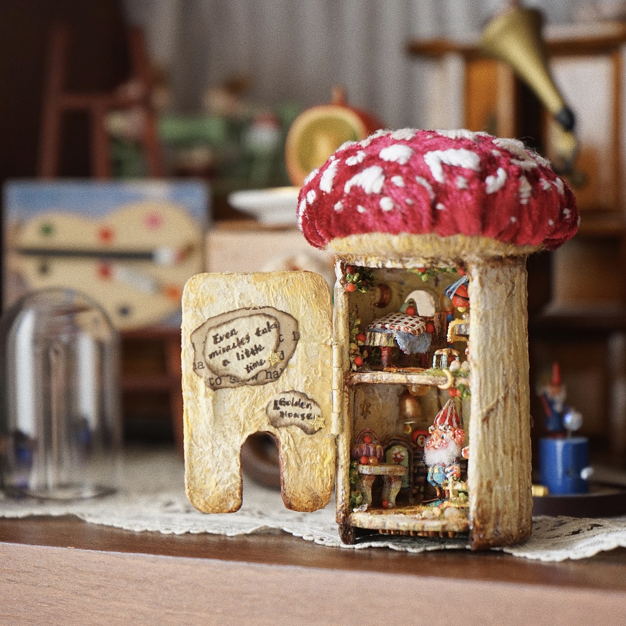 用印章盒改造的微缩小屋