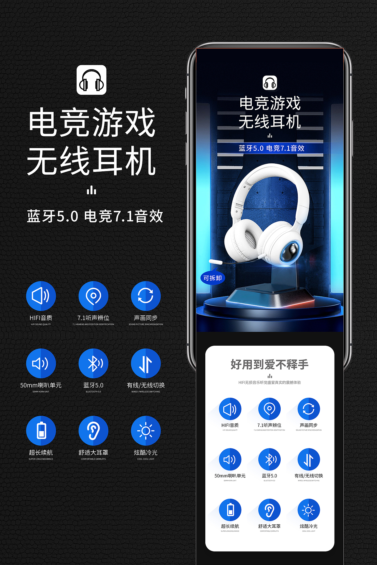 耳机详情页设计分享
