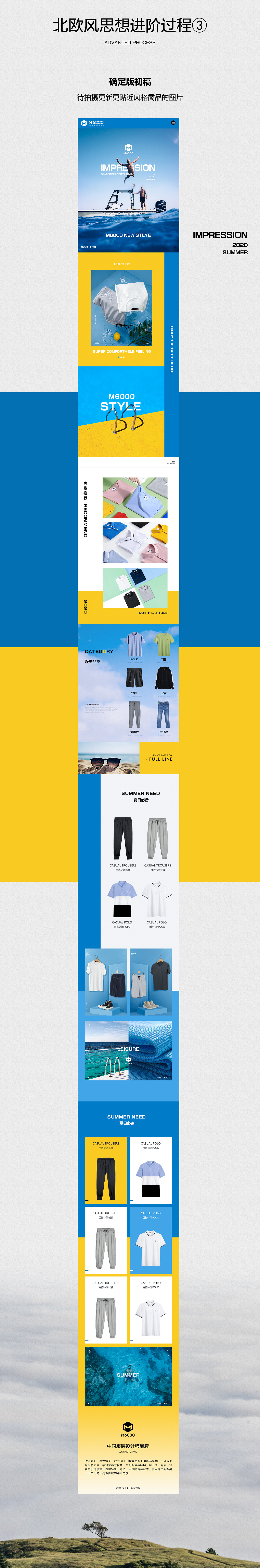 品牌男装北欧风调性页面思想进程