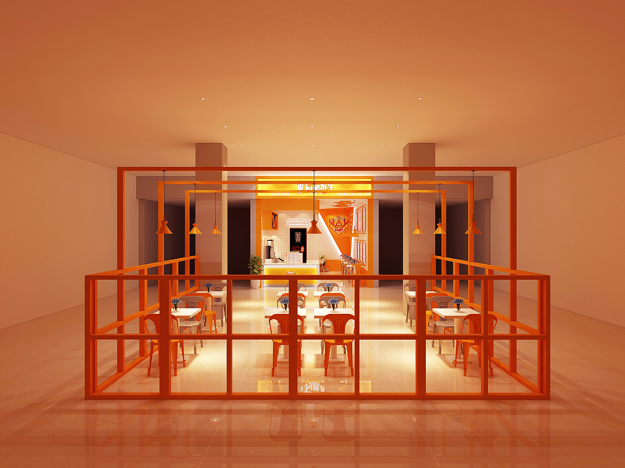 山西临汾虾爆料店空间设计升级