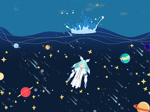 让我安静地漂流在夜夜空里