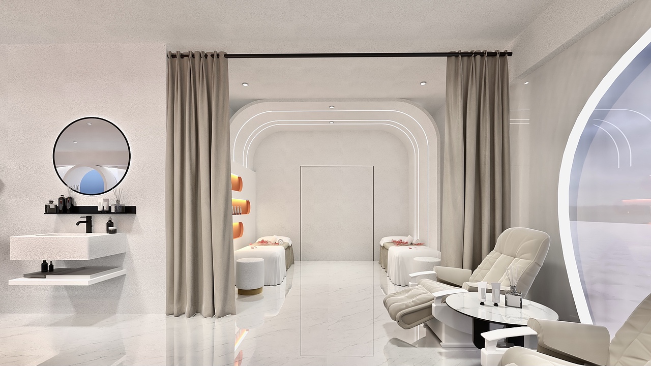 (美甲店)Su建模➕Vary渲染