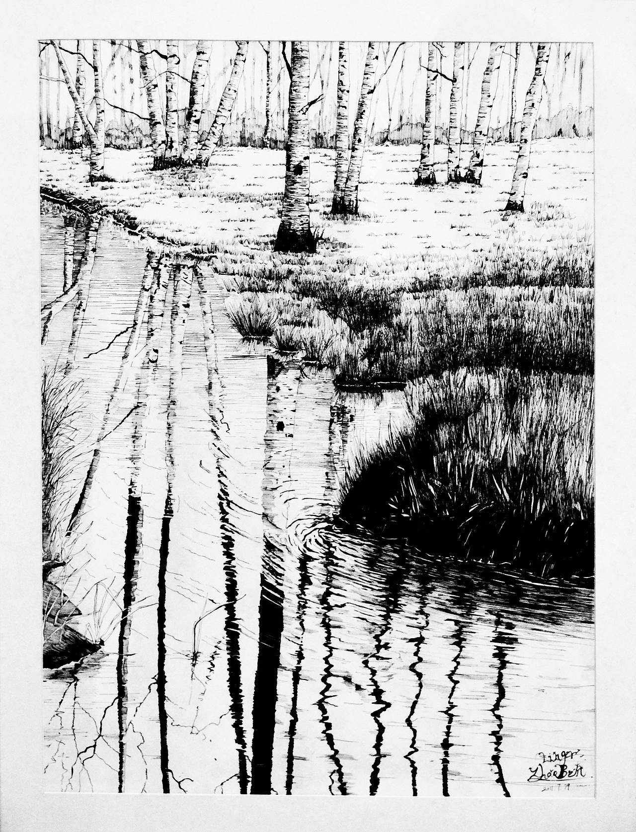 3年前送朋友的钢笔画