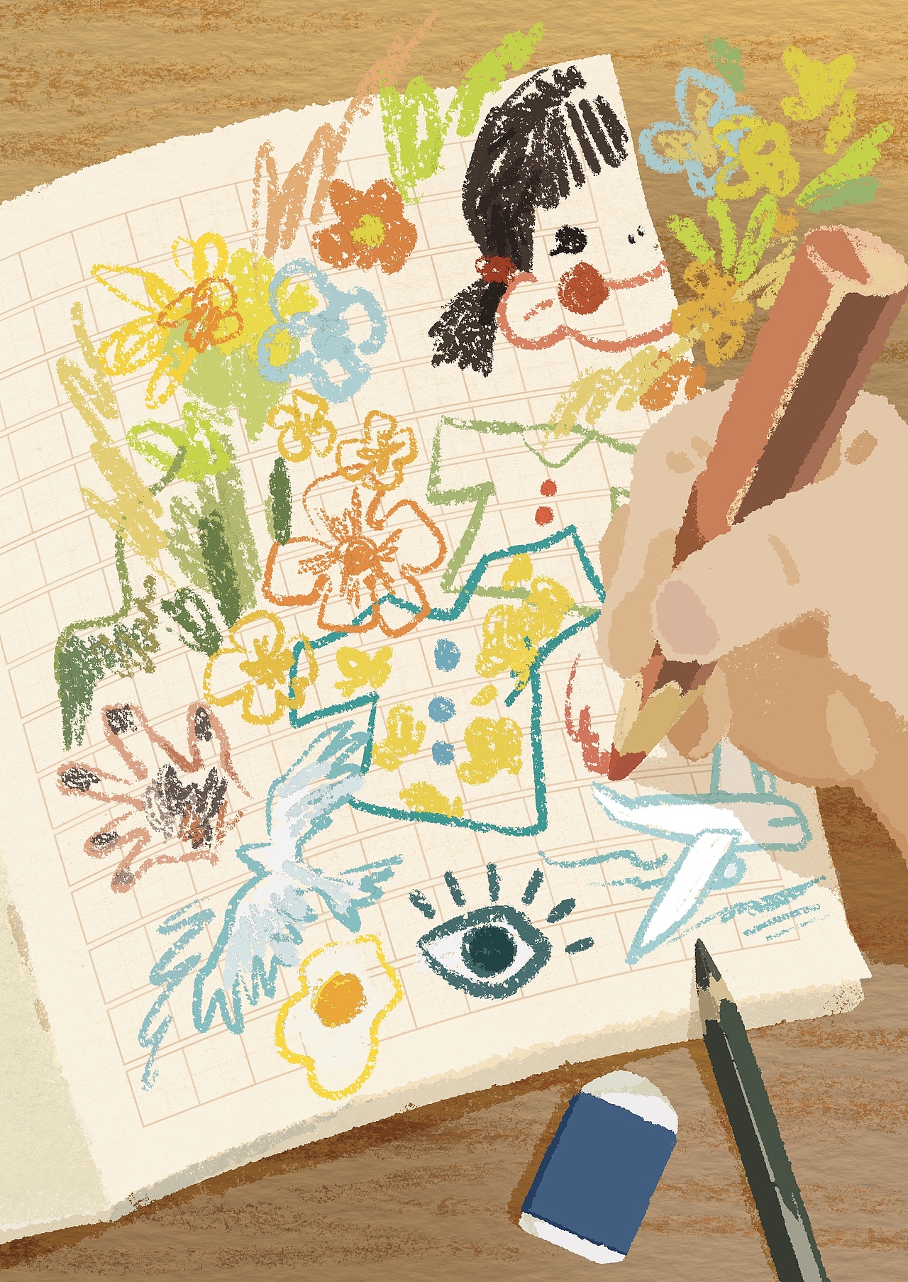 《百年百首童诗》诗歌插画（图ZMzUxNTY3MDgw） - 绘本 - 站酷设计师5UUU原创素材 - 站酷ZCOOL