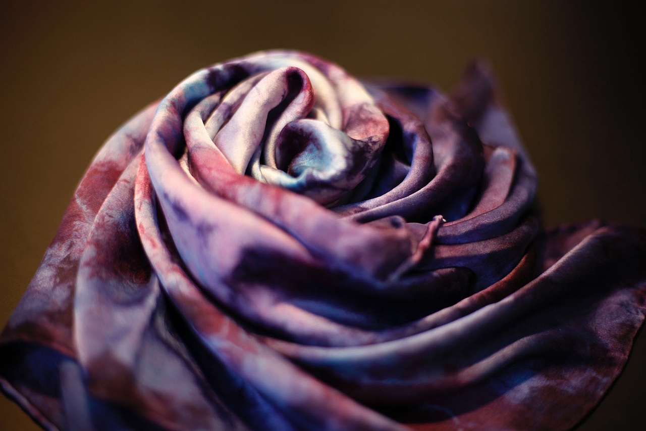 木兮工作室扎染丝巾