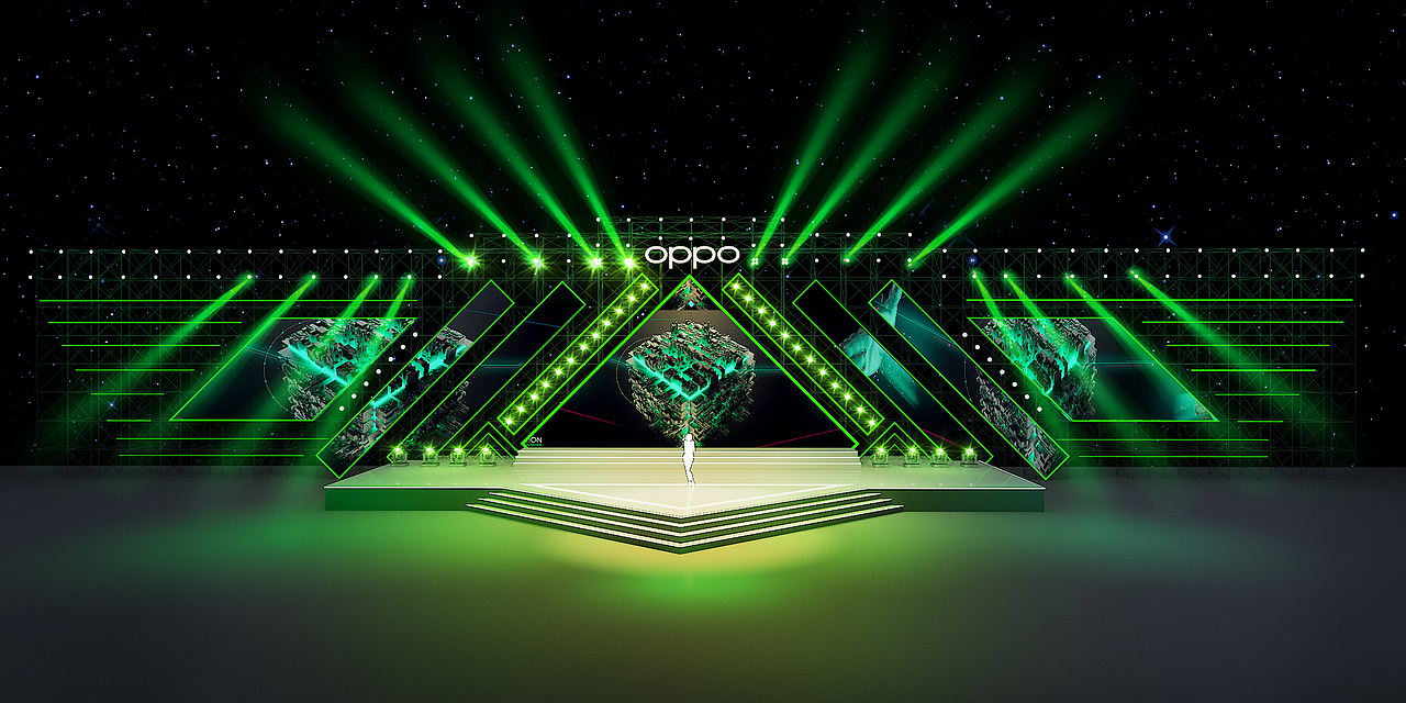 2020 oppo年会分舞台设计（图ZMjEzNTg2MzQ4） - 舞台美术 - 站酷设计师庸人自扰Q原创素材 - 站酷ZCOOL