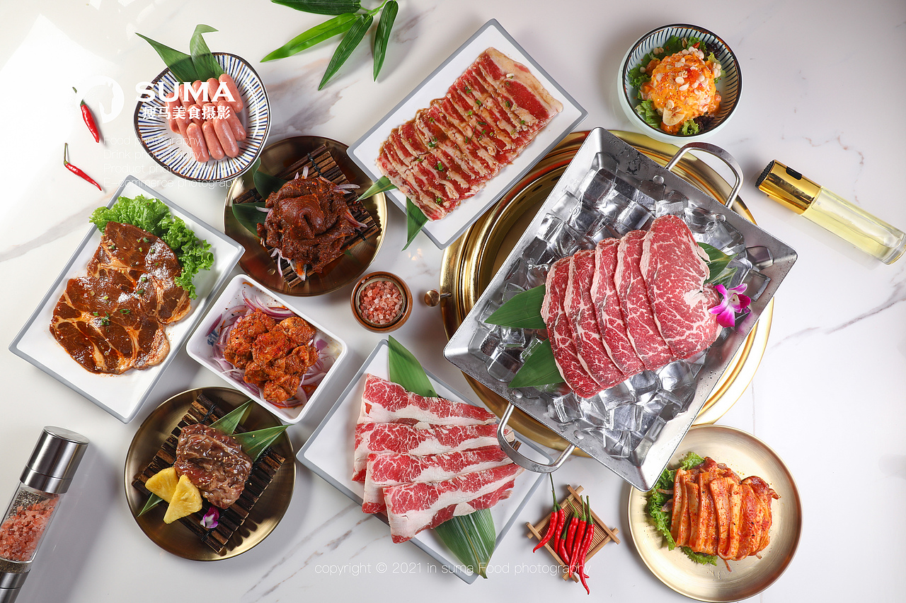 西安瘦马美食摄影之韩国烤肉拍摄