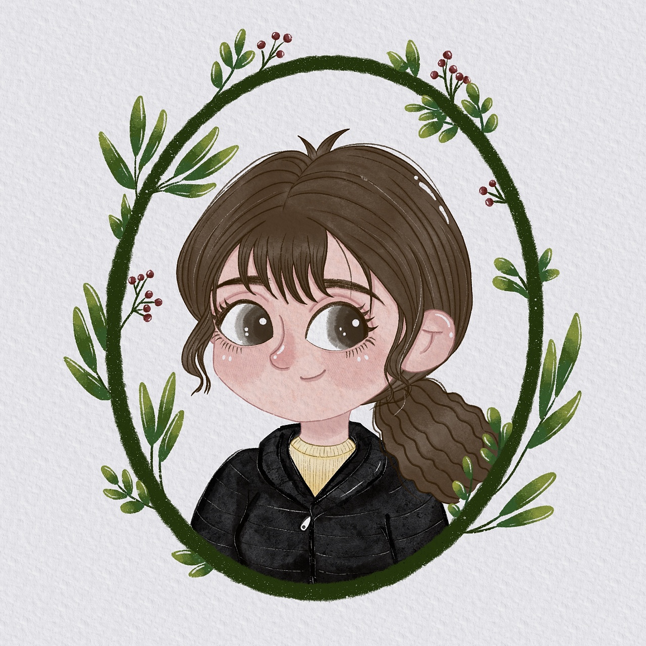 好久没来了,q版水彩风头像走一波|插画|商业插画|狐狸耳朵尖 - 原创