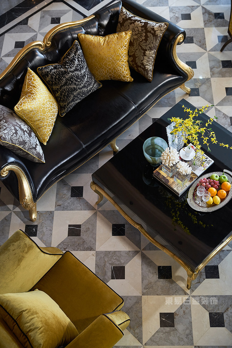 盛元慧谷后现代混搭风格客厅案例实景图