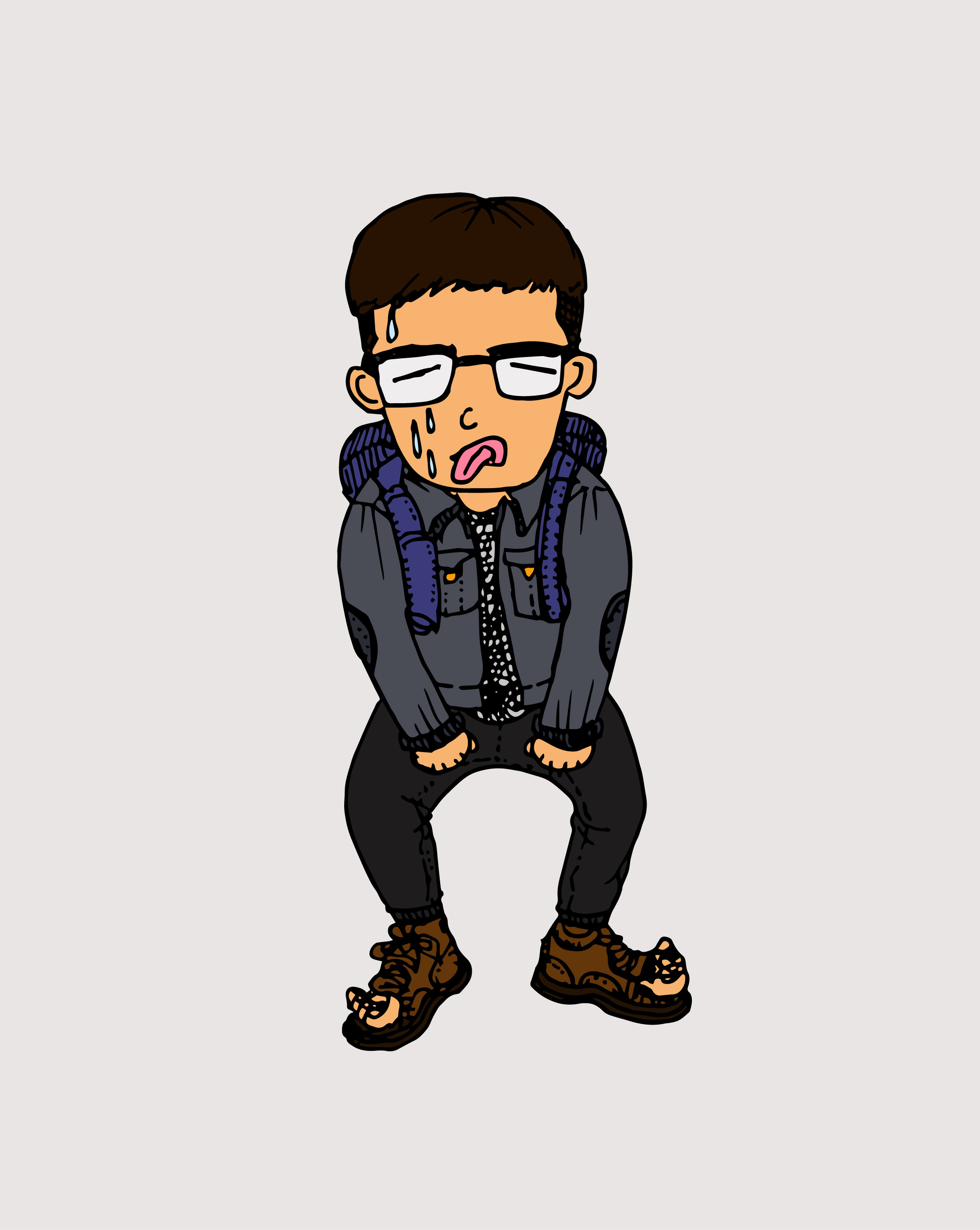 随手画画累的一天