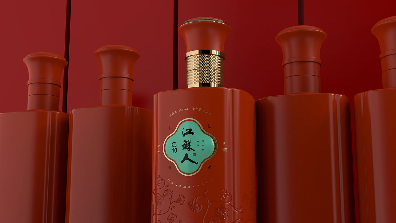 繁花似锦江苏人白酒包装设计
