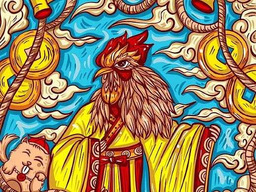 "国潮成语”国潮插画文创作品