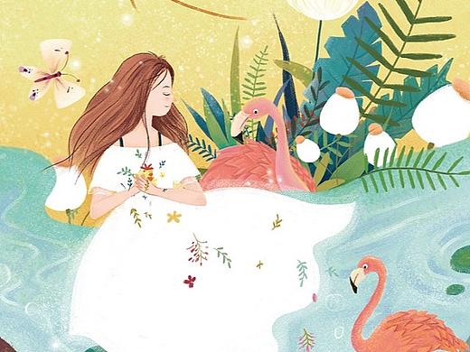 扁平风插画小总