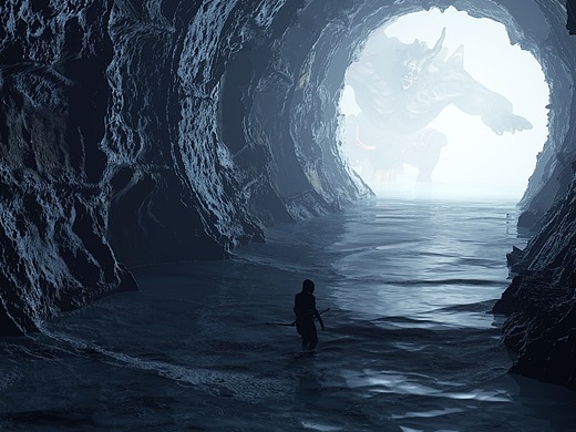 c4d-科幻场景:洞穴练习