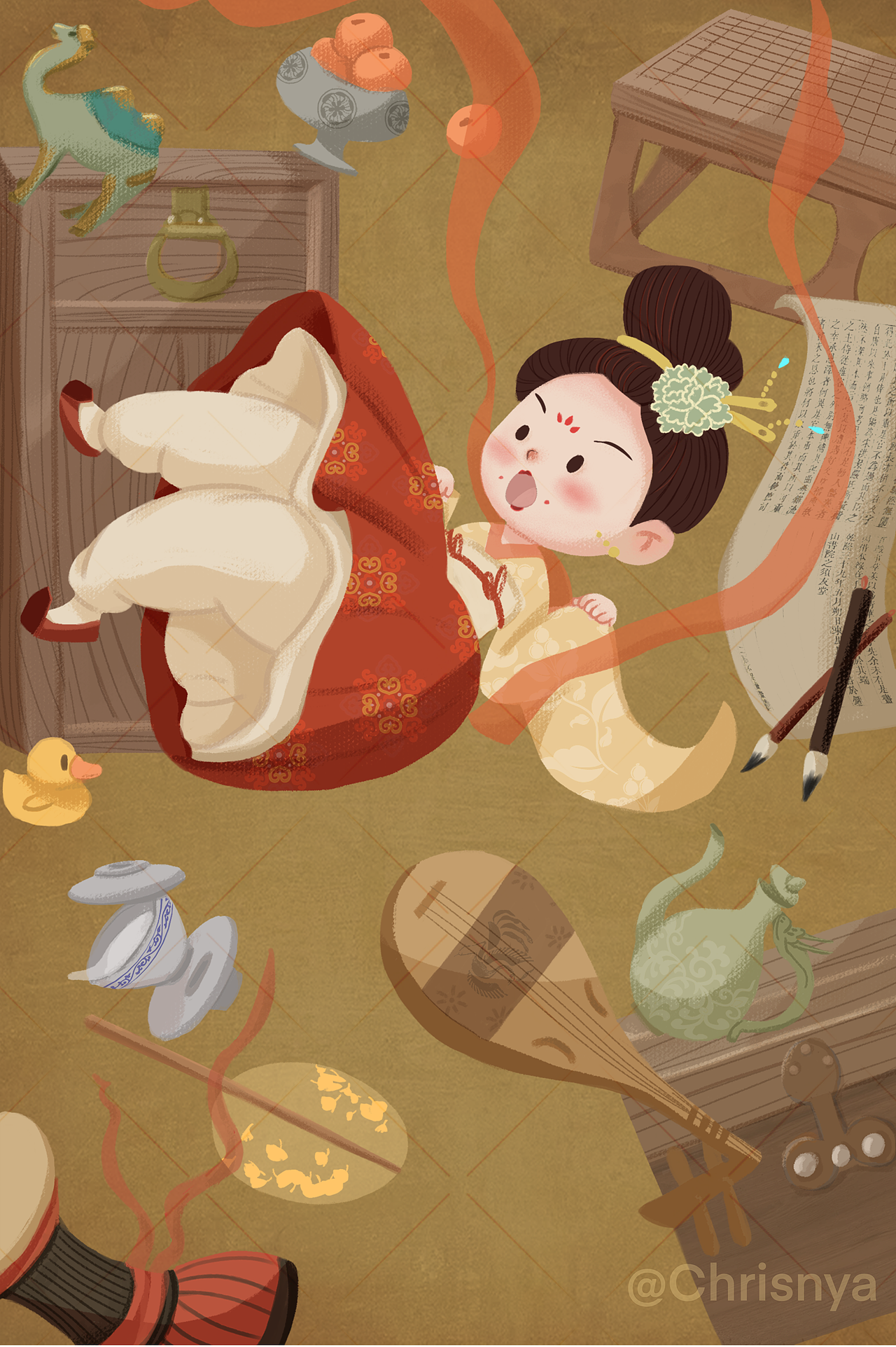 唐朝人物创作-附过程图