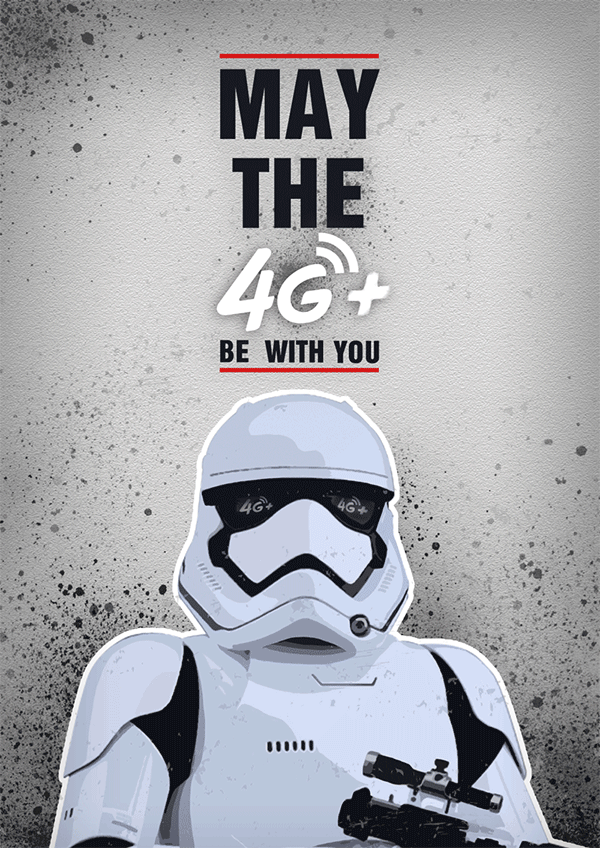 中国移动 星球大战热点图 MAY THE 4G BE WITH YOU（图ZNDA0MjA1NDg=） - 商业插画 - 站酷设计师SHADOWBIRD1212原创素材 - 站酷ZCOOL