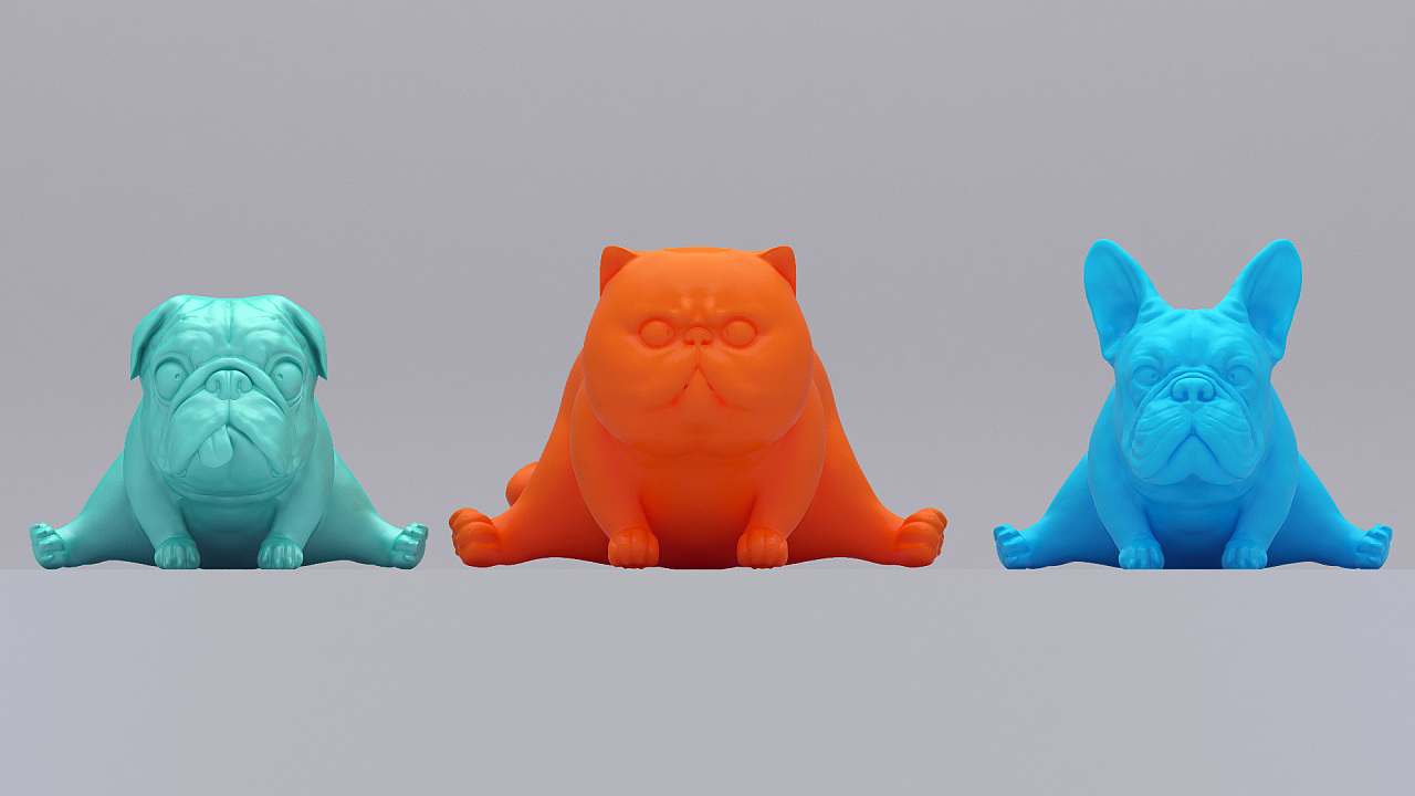 蠢萌一字马桌面潮玩小摆件