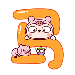 冷兔宝宝猪年贺词 —— 微信表情