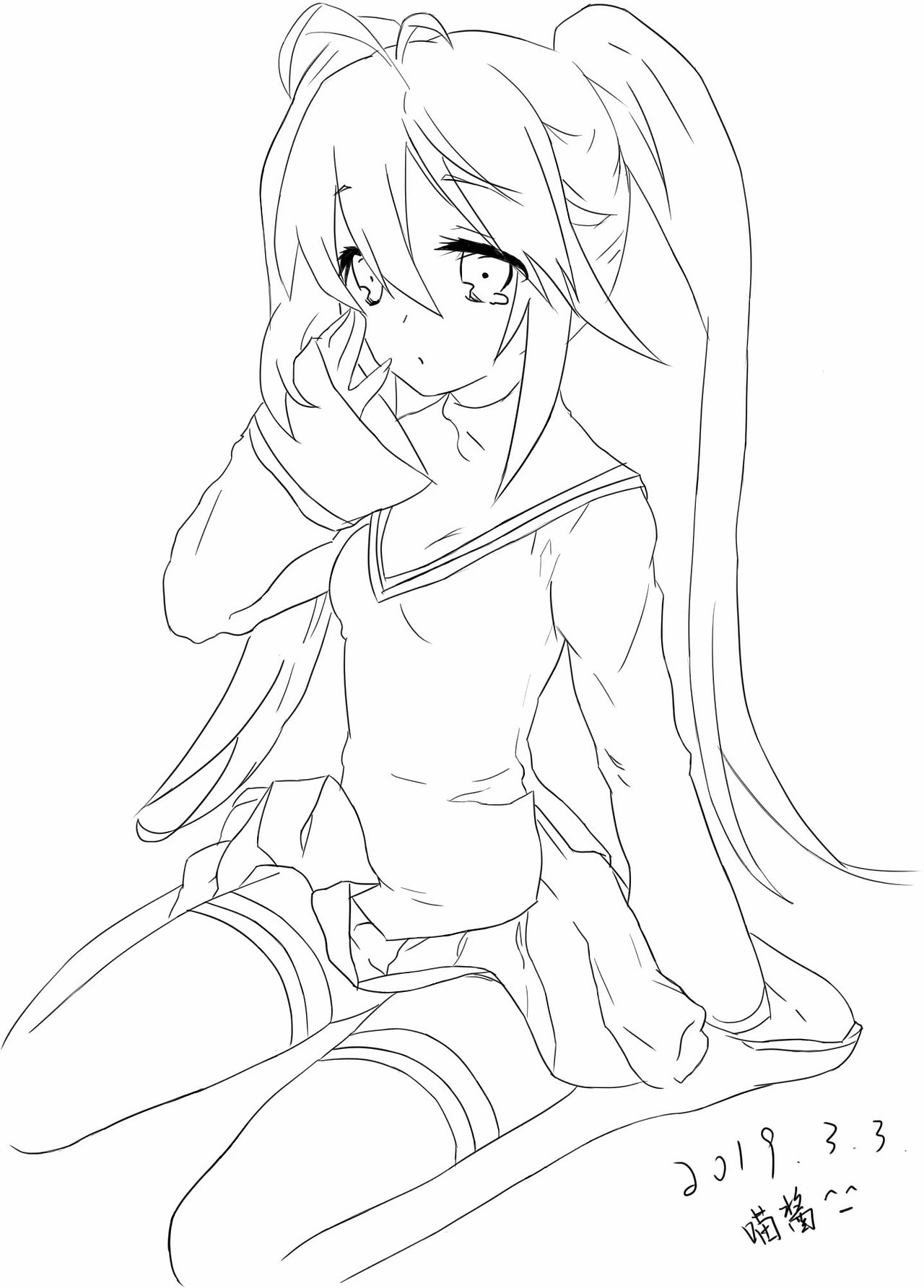 板绘初学线稿练习