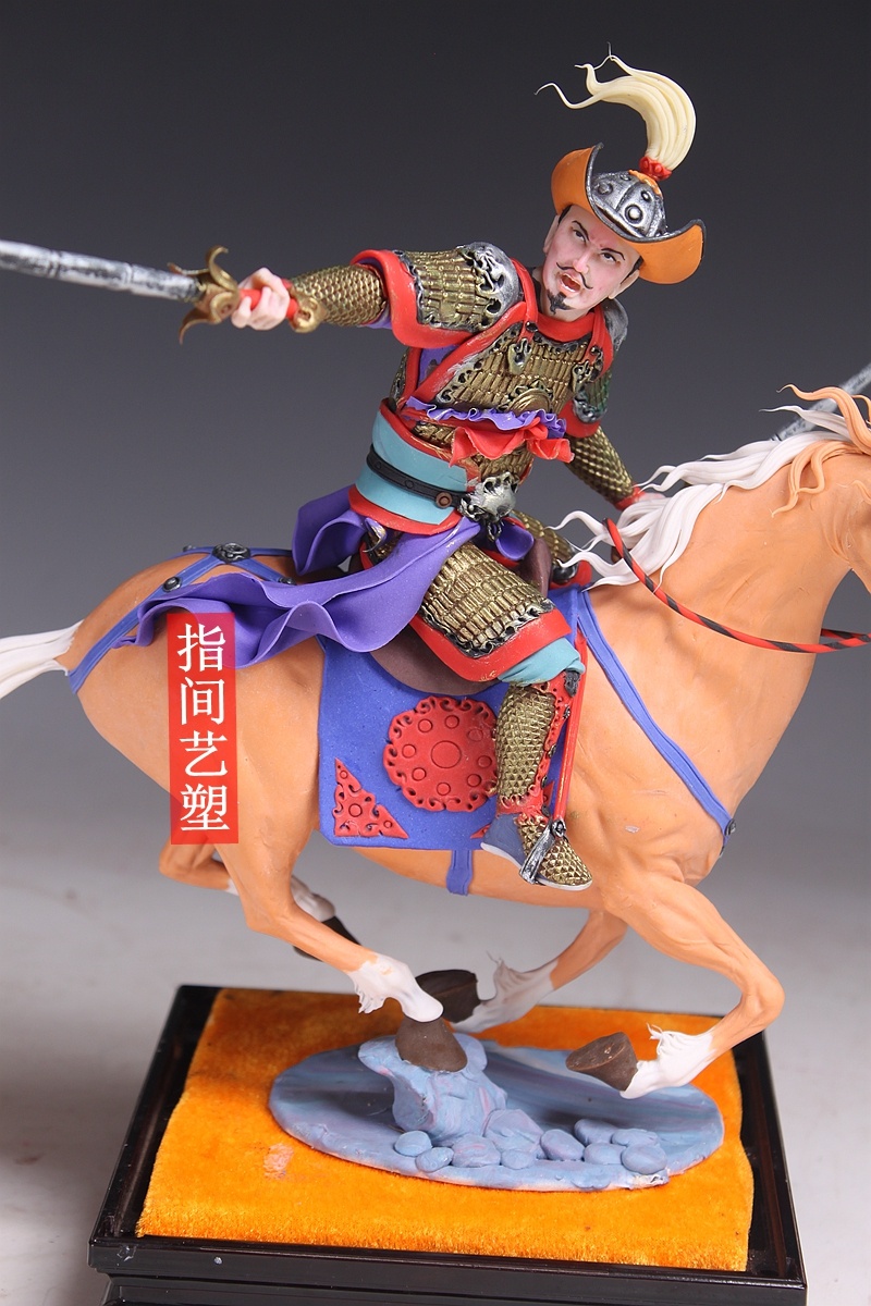 贺加贵面塑软陶隋唐英雄秦琼