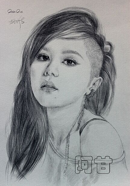 素描作品-明星①