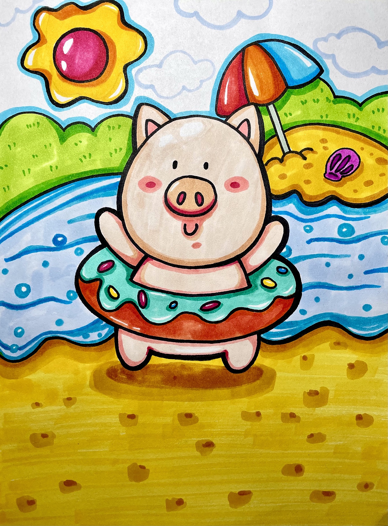 马克笔卡通画2（图ZMjcyOTM1NzAw） - 创作习作 - 站酷设计师小愚小虾Ppp原创素材 - 站酷ZCOOL