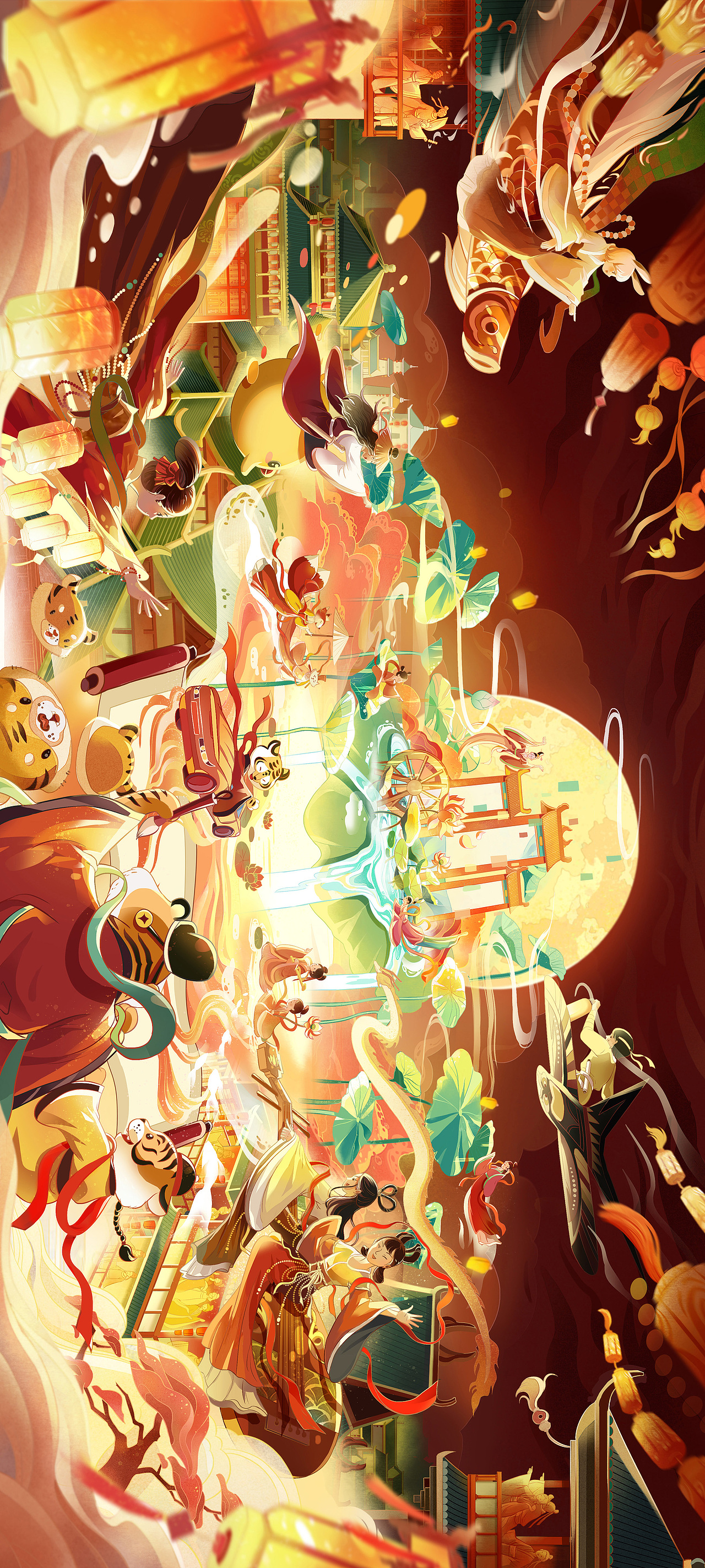 国风氛围插画虎年kv | 虎年看长安（图ZMjg4MDAxNTEy） - 商业插画 - 站酷设计师爆炸安仔ANNNx原创素材 - 站酷ZCOOL