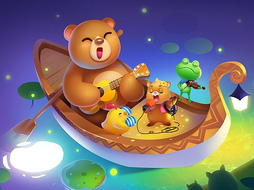 花瓣乐元素Q版插画师比赛作品