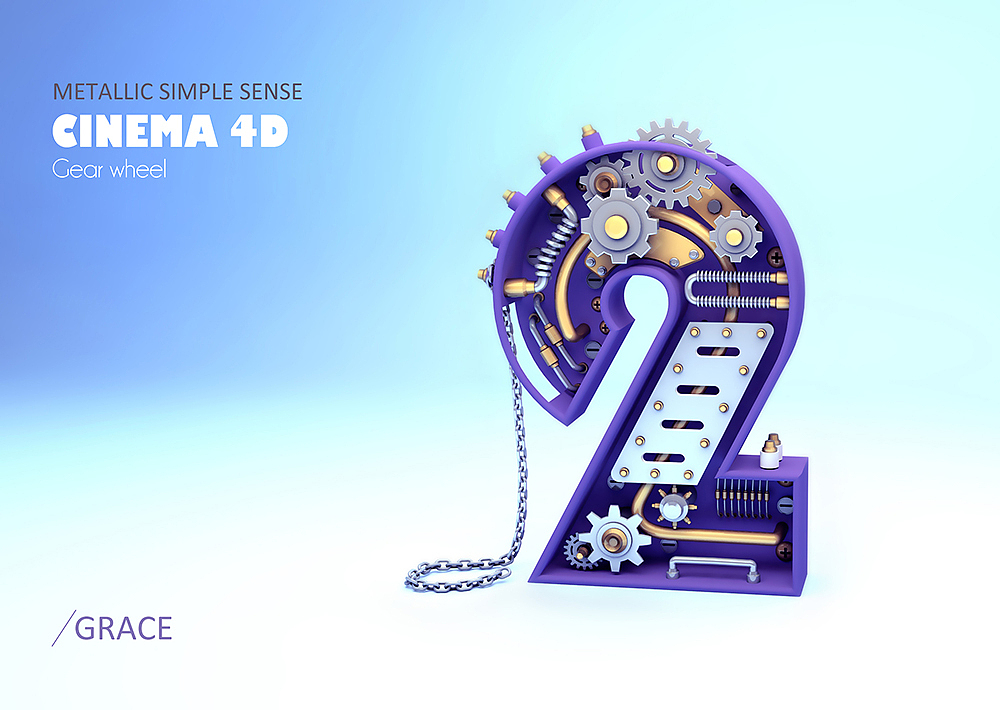 C4D字体设计（图ZMTAwMjA1NTY0） - 字体/字形 - 站酷设计师布丁grace原创素材 - 站酷ZCOOL