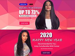 假发电商平台速卖通网页首页设计