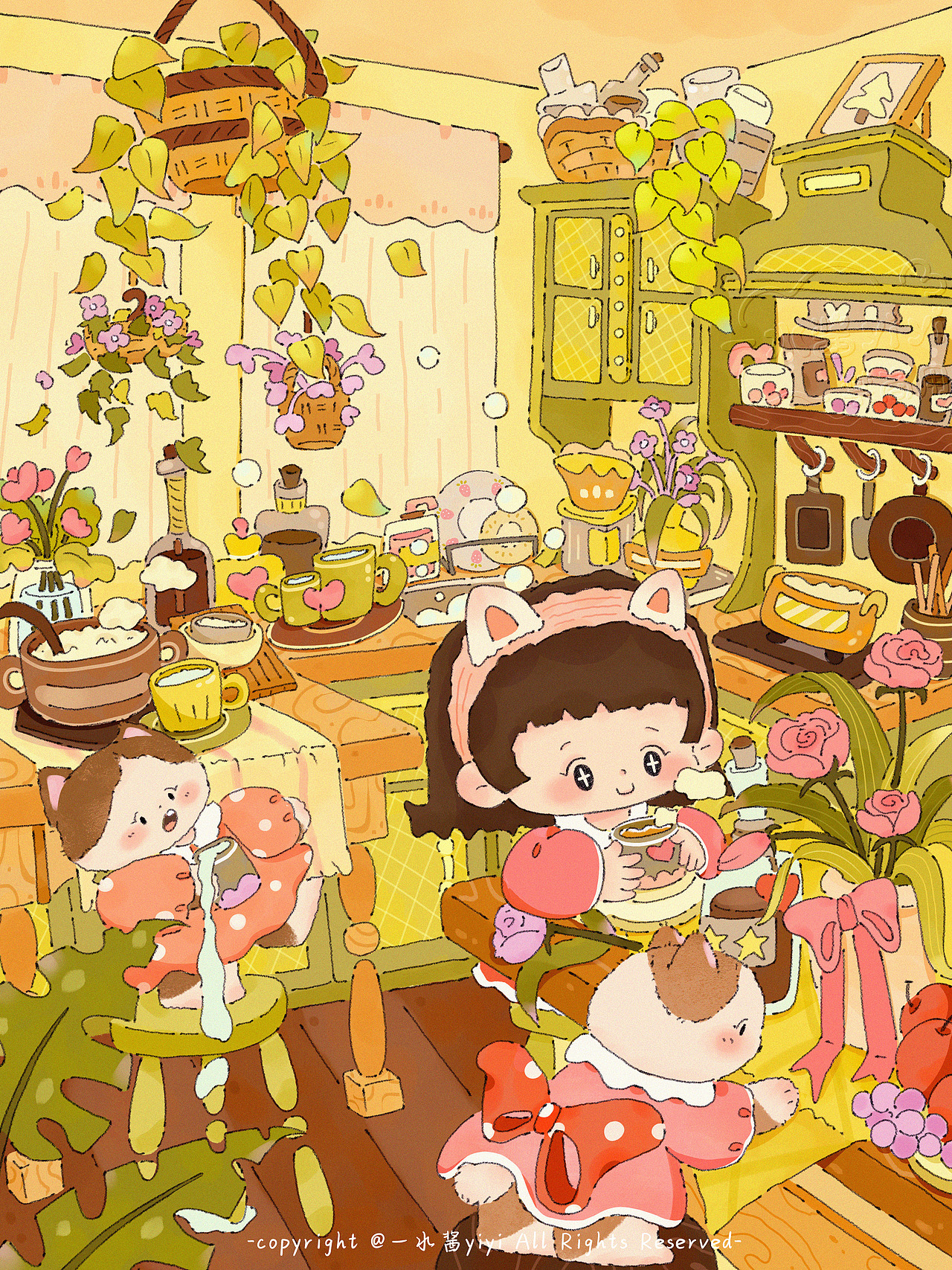 插画|与猫猫的生活日常（图ZMzc2Mzg1MzIw） - 商业插画 - 站酷设计师一水酱yiyi原创素材 - 站酷ZCOOL