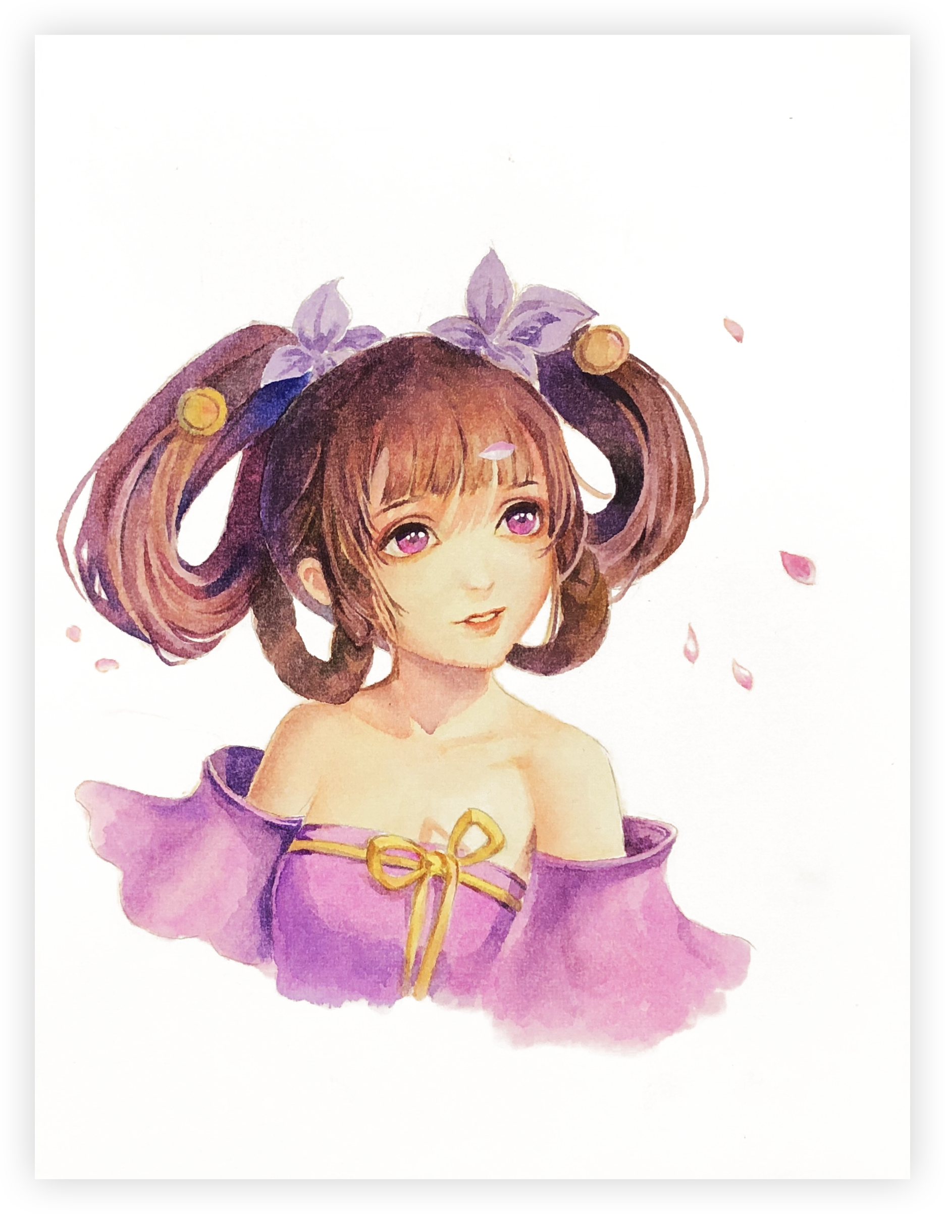 小乔-丁香结(水彩)