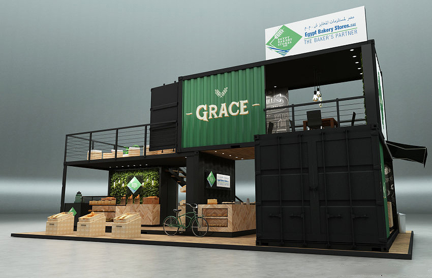 集装箱元素展位设计