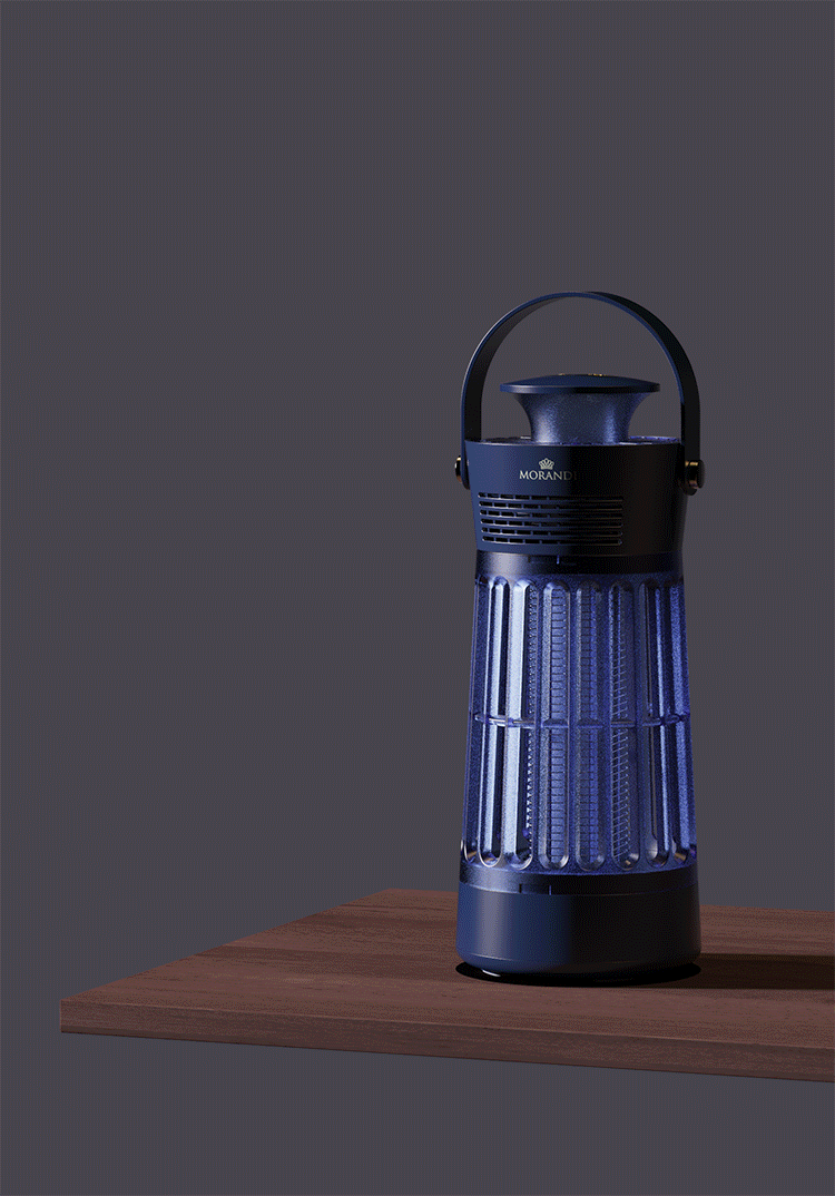 原图到效果制作的过程,灭蚊灯亮灯效果和配上周围环境