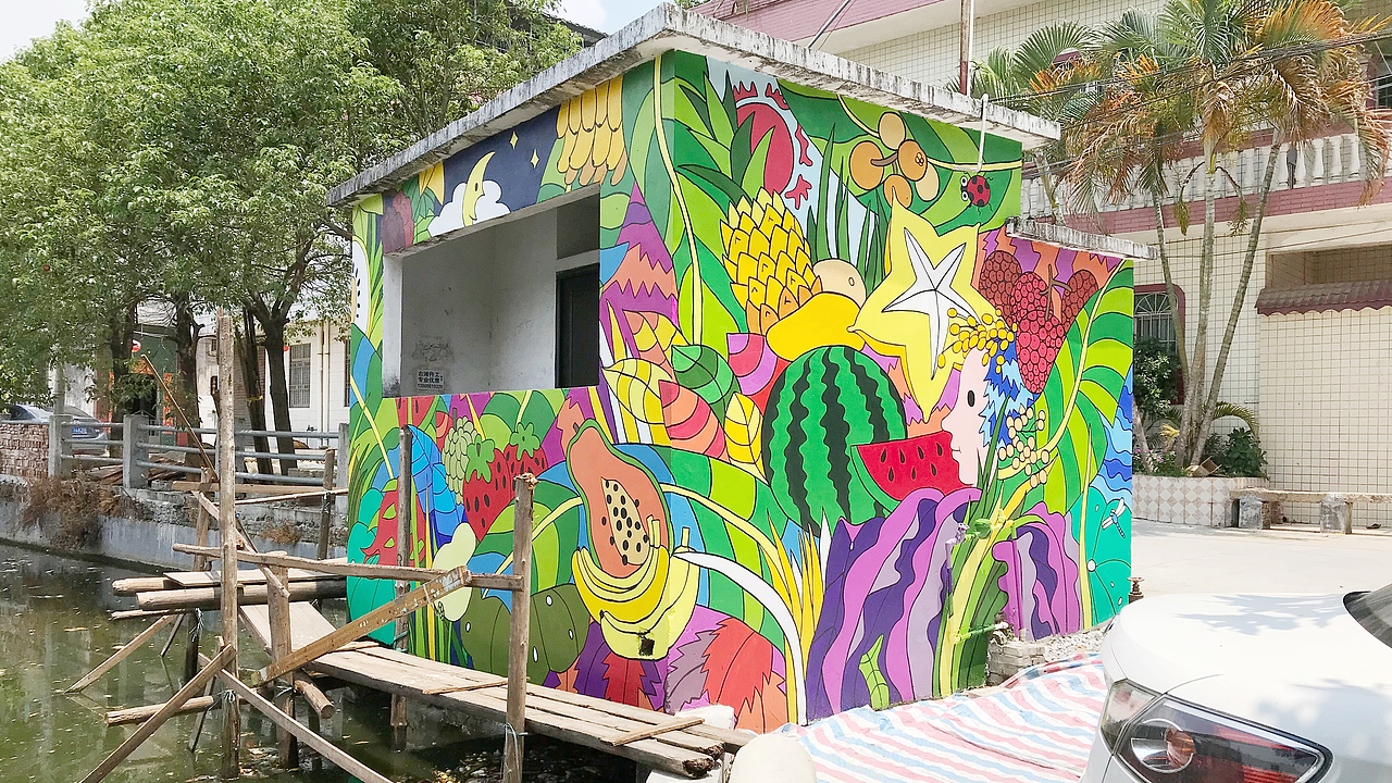 顺德水乡厕所美化项目——古朗公厕（图ZMTY1MjQ1Mjc2） - 新锐潮流插画 - 站酷设计师爪鸭丫鸭原创素材 - 站酷ZCOOL