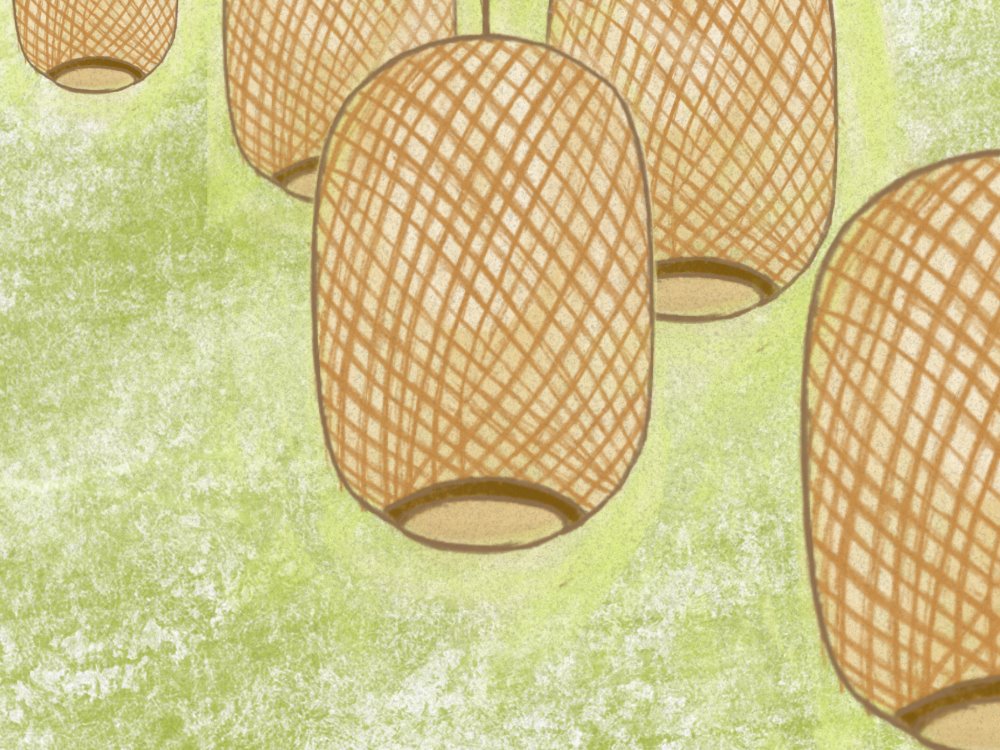 中国传统文华——竹编文化插画长图展示