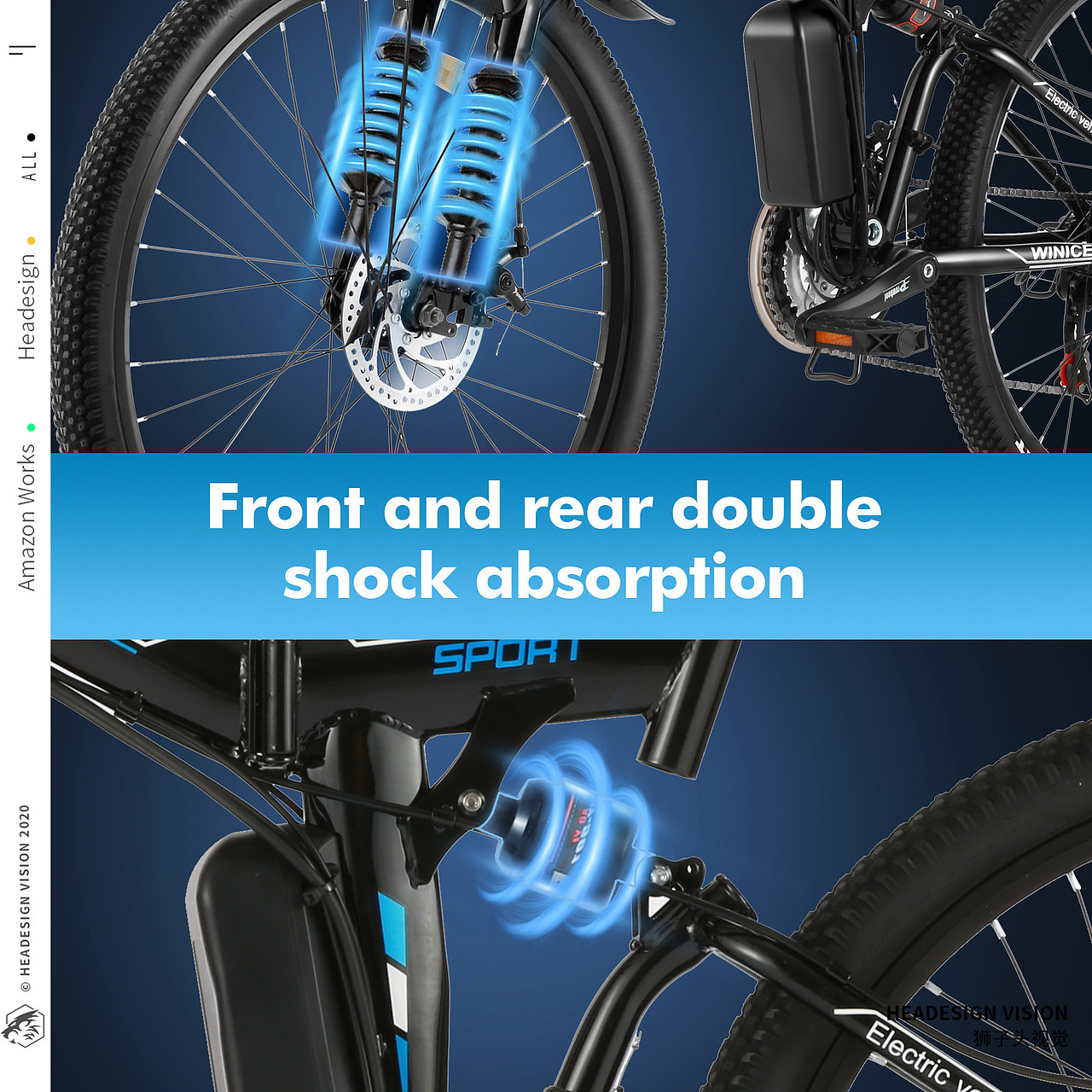 自行车产品拍摄_主图设计_A+页面设计-狮子头视觉