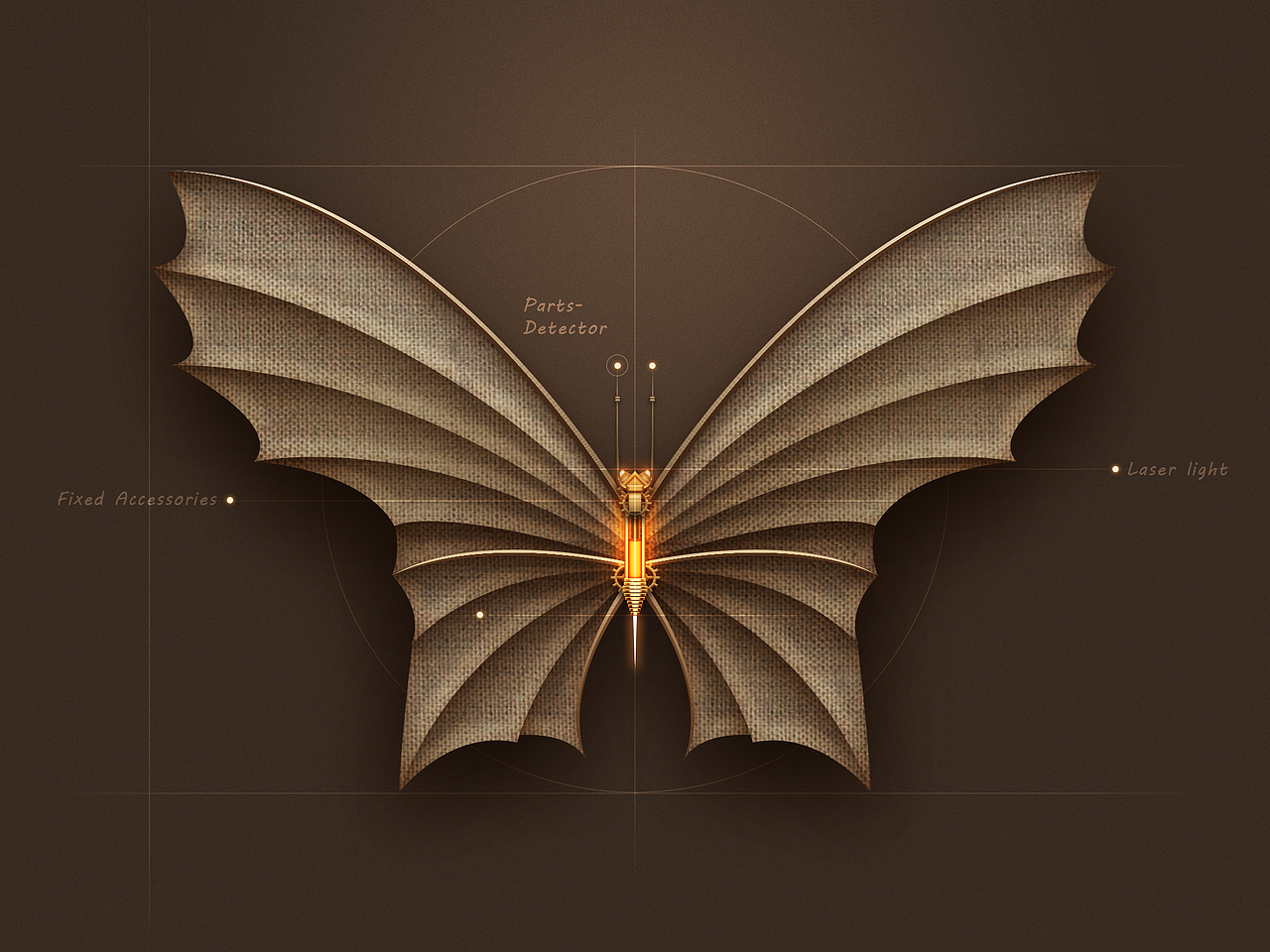 机械蝴蝶 临摹作品（图ZNTM4OTE5MTY=） - 图标 - 站酷设计师榴莲_Frieda原创素材 - 站酷ZCOOL